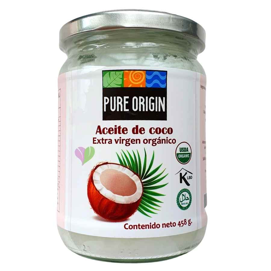 Aceite de Coco Extra Virgen Orgánico PURE ORIGIN x 458 Gramos