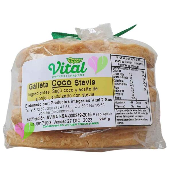 Galletas Coco Endulzada con Stevia VITAL