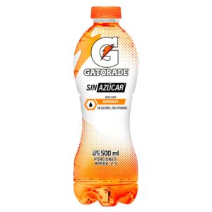 Bebida Hidratante sabor Naranja Sin Azúcar GATORADE x 500 Mililitros